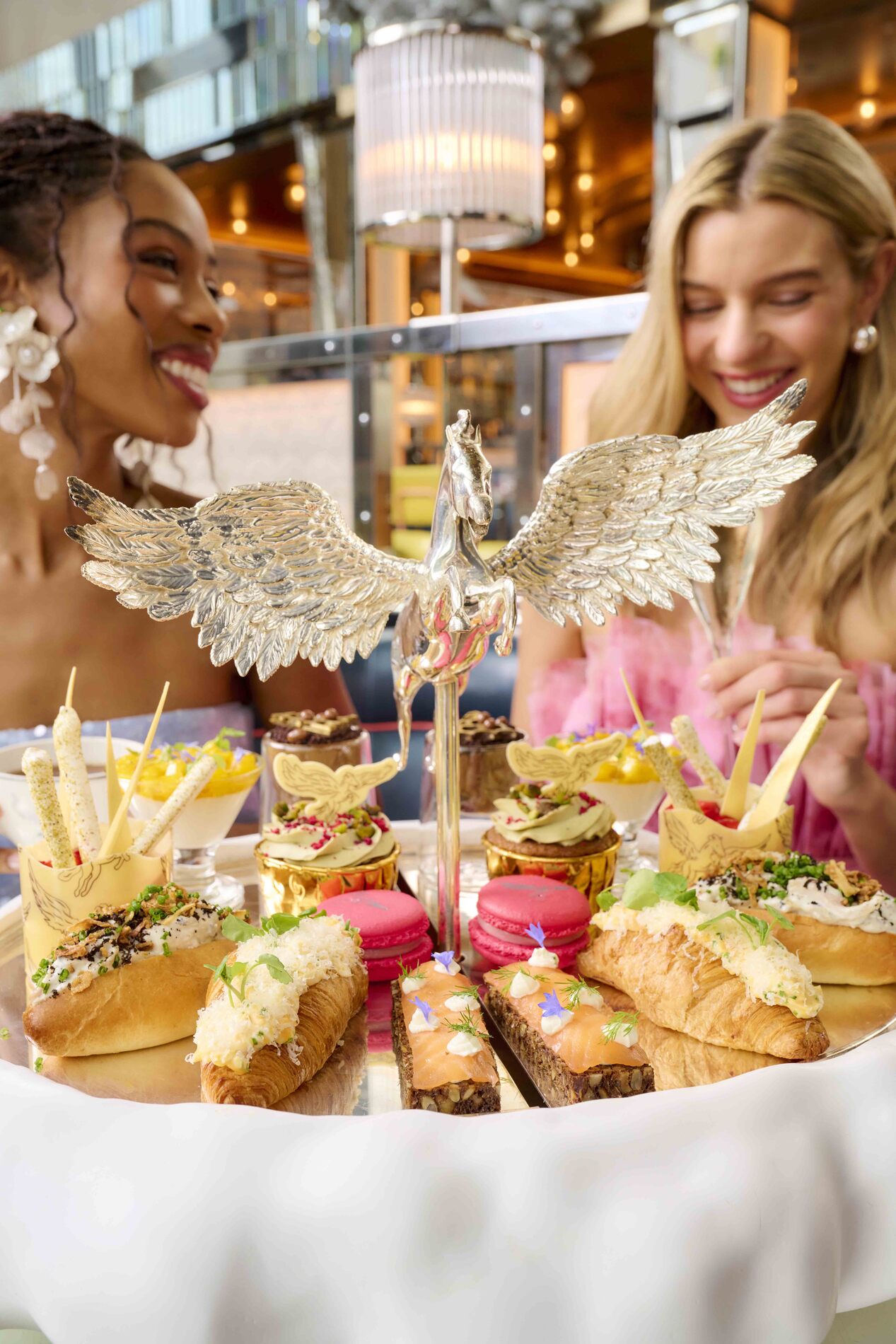 Pegasus afternoon tea at Brasserie of Light on Oxford Street.