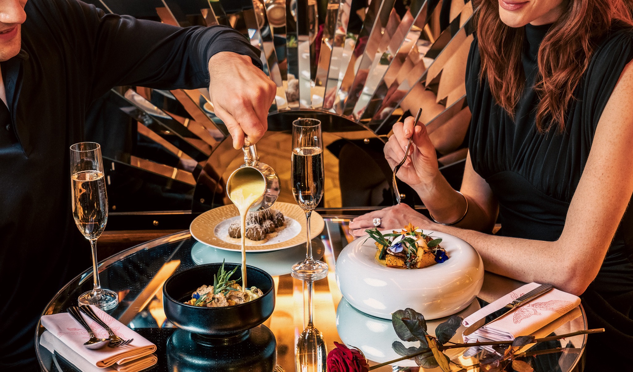 valentine's set menu at brasserie of light