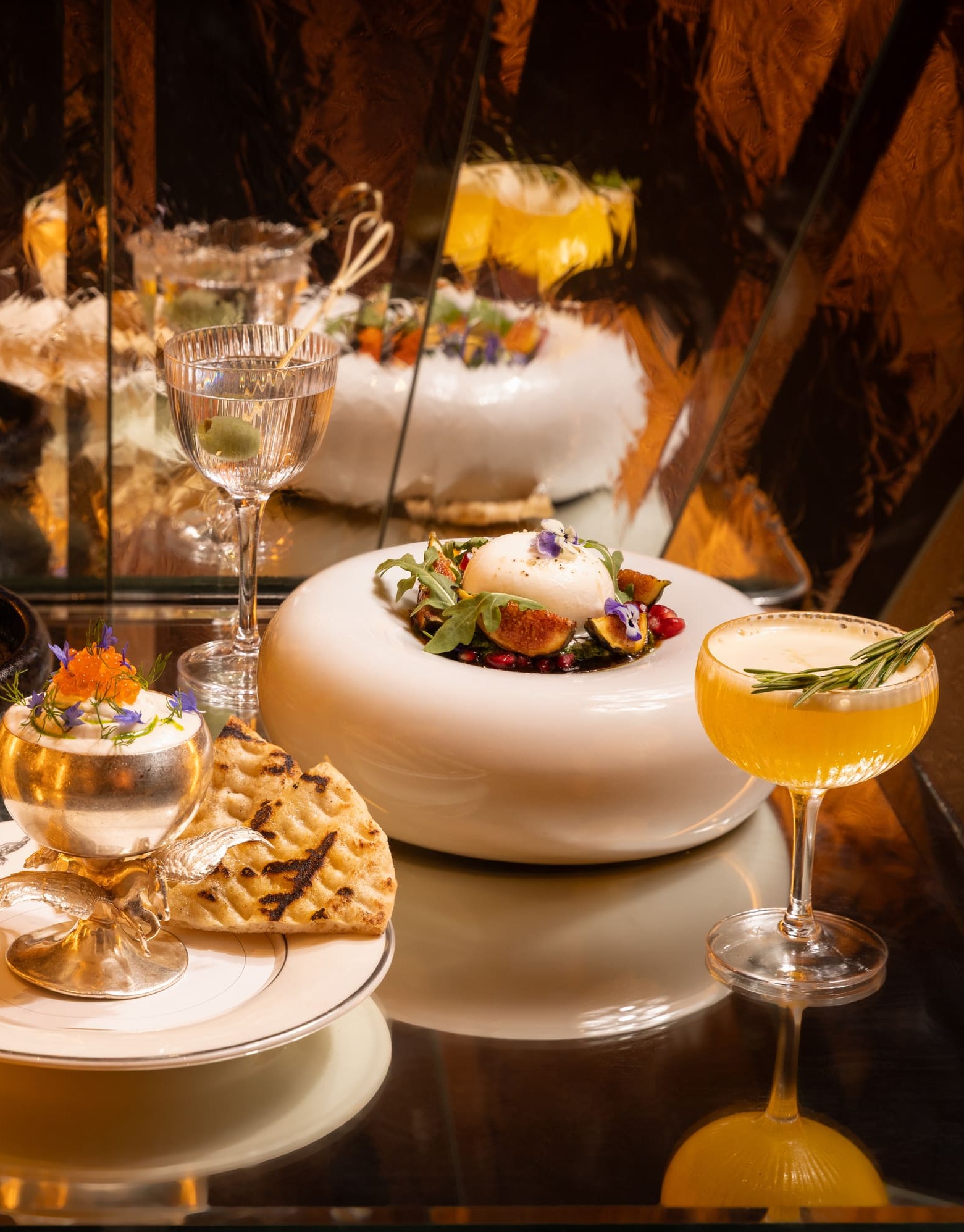 cocktails and special dishes for dreams of olympus